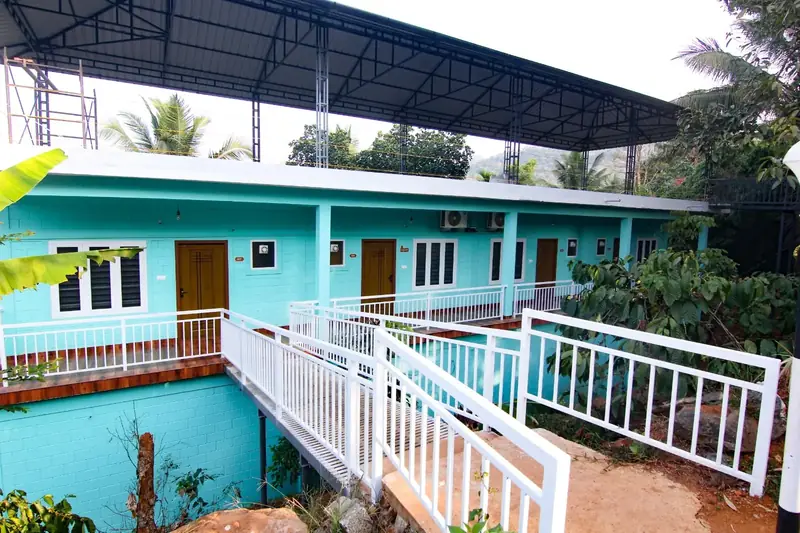 Walkway to the Capsule Villa rooms
